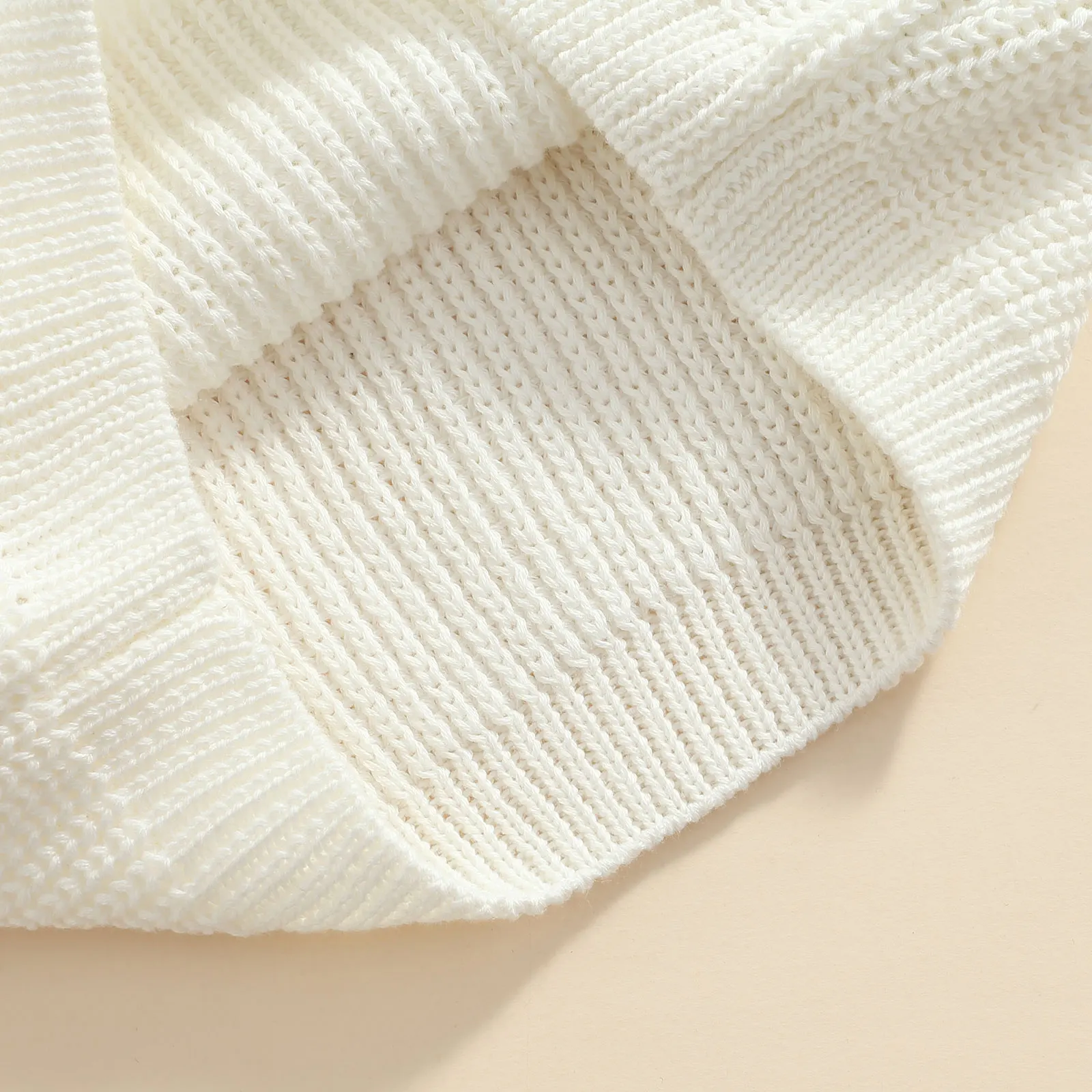 الوليد الرضع طفلة سترة للأولاد بلون س الرقبة طويلة الأكمام فضفاضة تناسب بلوفر مغزول للخريف الشتاء 3-9 أشهر