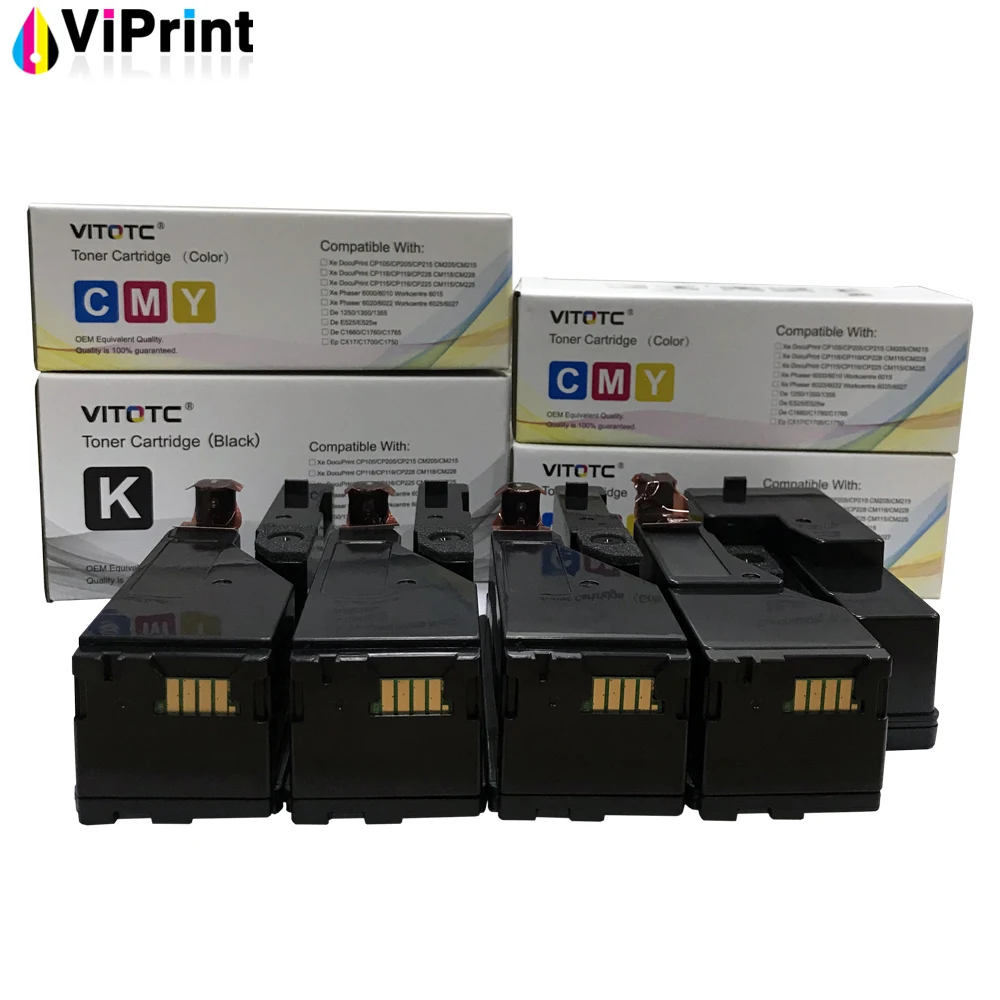 4Pcs Japan Powder Toner Cartridges Compatible For Xerox Phaser 6010 6000 Workcentre 6015 6015V Laser Printer With Developer