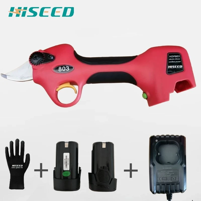 HISEED Electric Pruning Shears, Fast Charging Lithium Battery, Working 8 Hours, Cordless Garden Tools Scissors