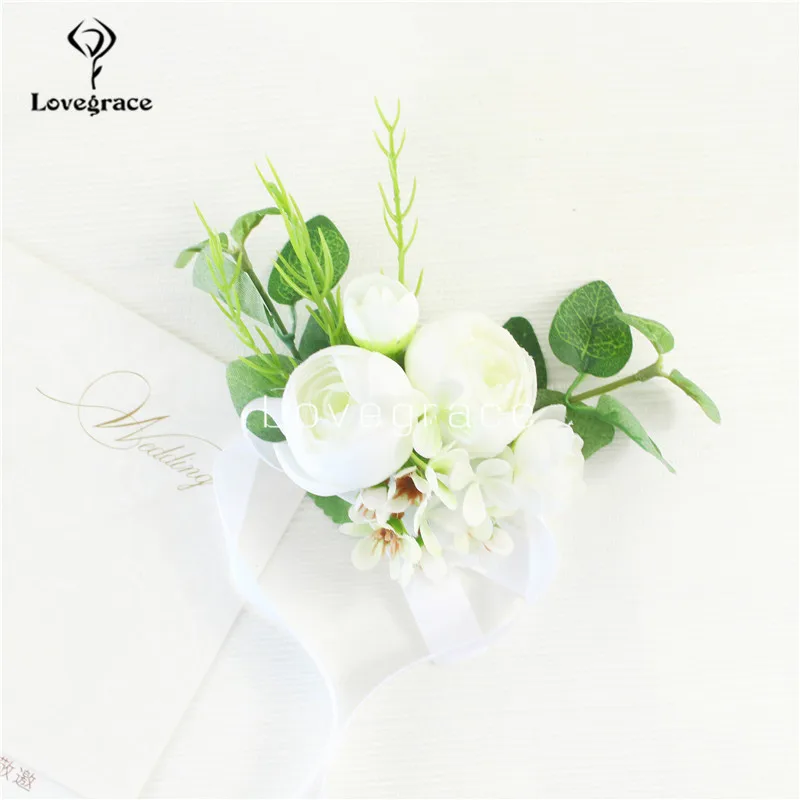 Pulseira botões noivados e flores, broche branco corsage, broche para casamentos, acessórios para madrinhas e noivas