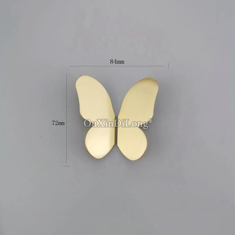 Creative Butterfly Design 10Pairs European Pure Brass Cabinet Pulls Cupboard Wardrobe Drawer Wine Cabinet Handles and Knobs