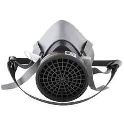 Half Facepiece Gas Respirator Dust Mask Organic Vapor For Painting Spraying Factory Industry Home Emergency Survival Safety