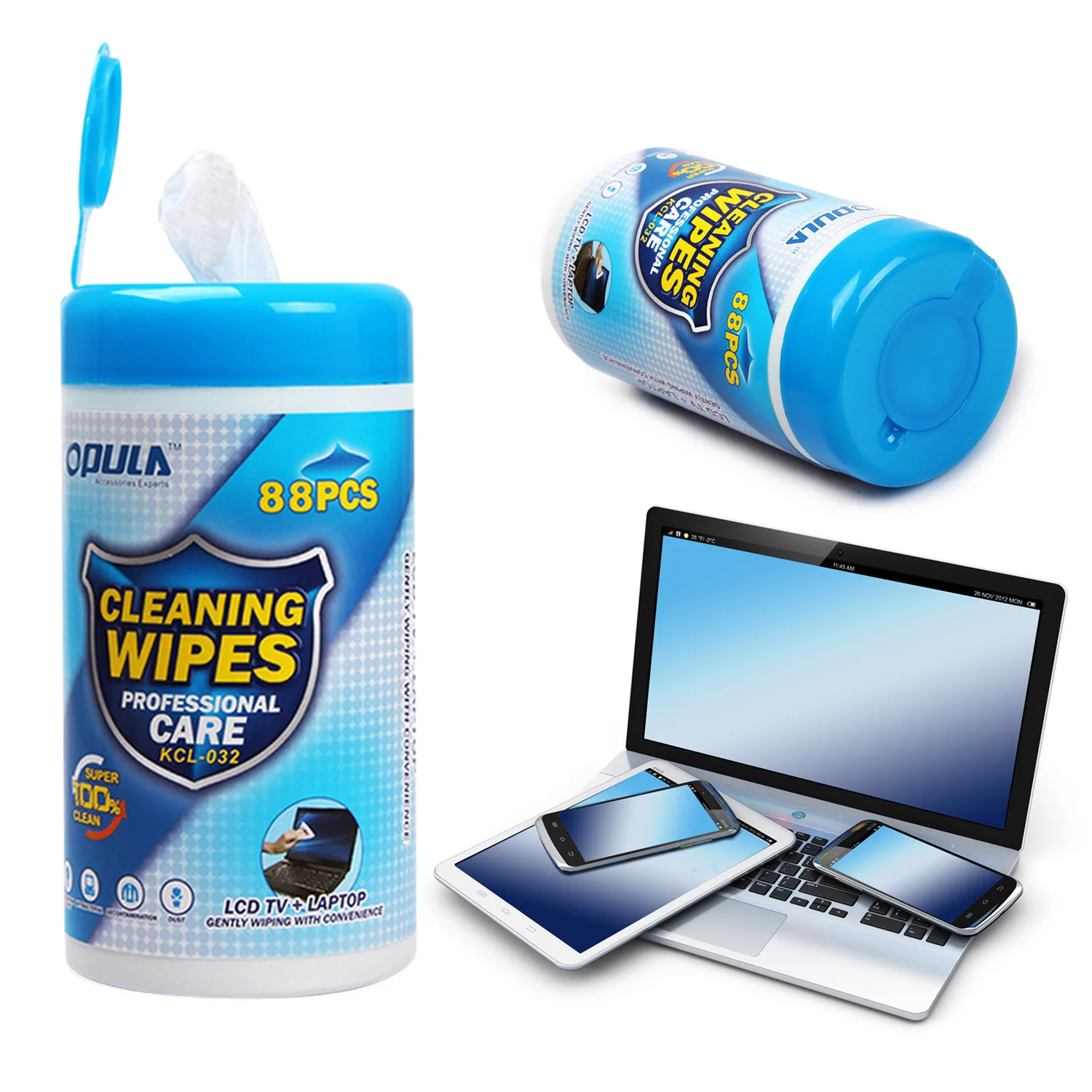 88pcs Soft Cleaning Wipes Wet Tissues for Computer Laptop LCD Monitor TV Mobile Phone Screen Camera Lens Cleaning Wipes