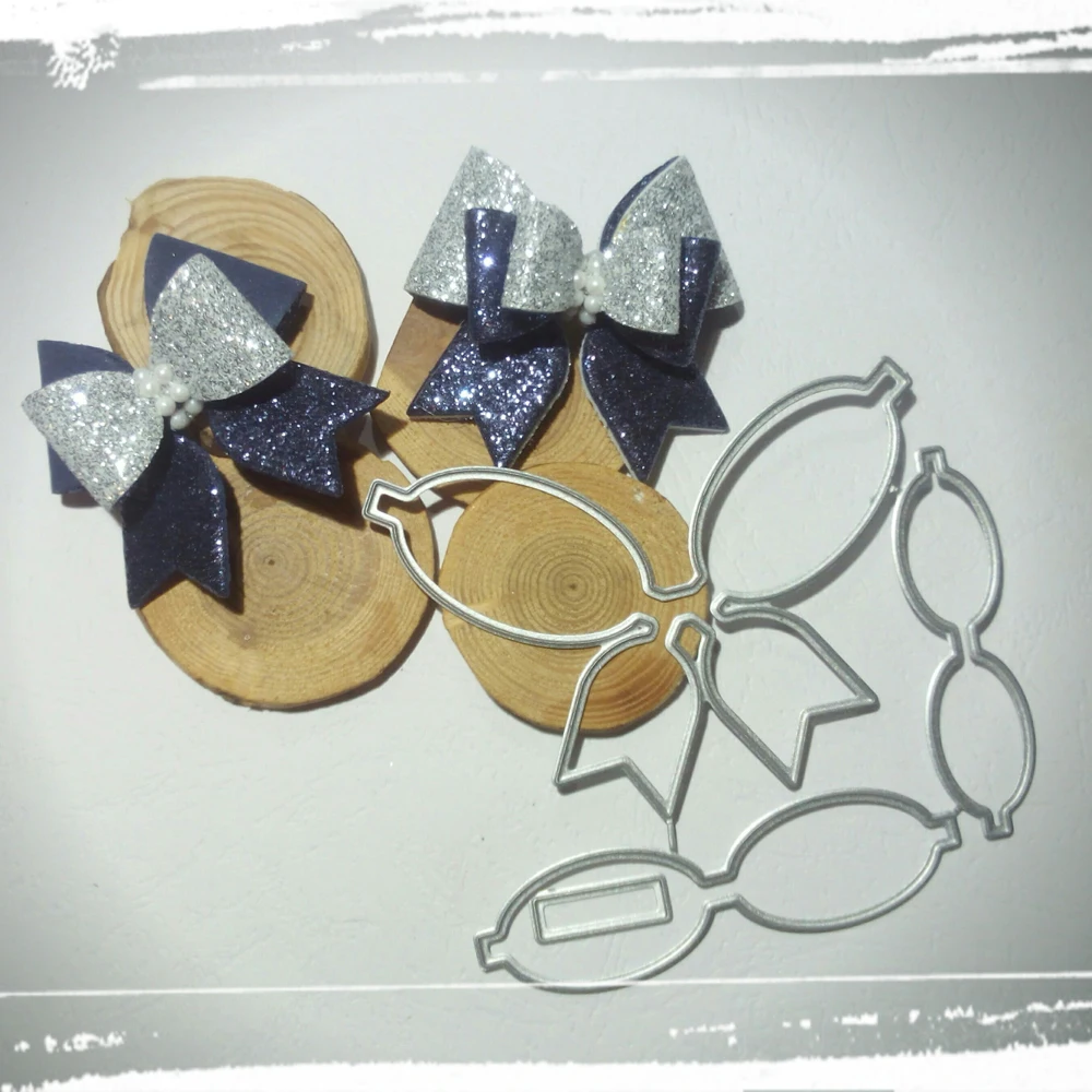 Beautiful double bow decorative metal cutting die clipbook paper knife die stamping die new pattern