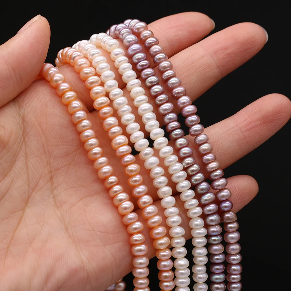 

Natural Freshwater Pearl Beads White Orange Purple Oval Loose Pearls For DIY Charm Bracelet Necklace Jewelry Accessories Making