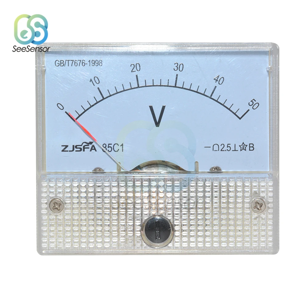 DC 30V 50V Analog Panel Volt Voltage Meter Voltmeter Gauge 85C1 30V 50V Mechanical Voltage Meters