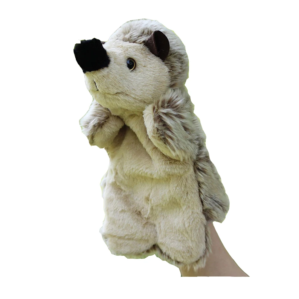 Juguete de peluche de erizo Animal para niños, marioneta de mano de peluche