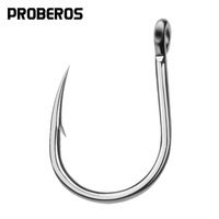 PROBEROS Saltwater Fishing Hooks 20pc Jigging Hooks 1/0#-13/0# Stainless Steel Fishhooks Single Jig Hooks Pesca Tackle