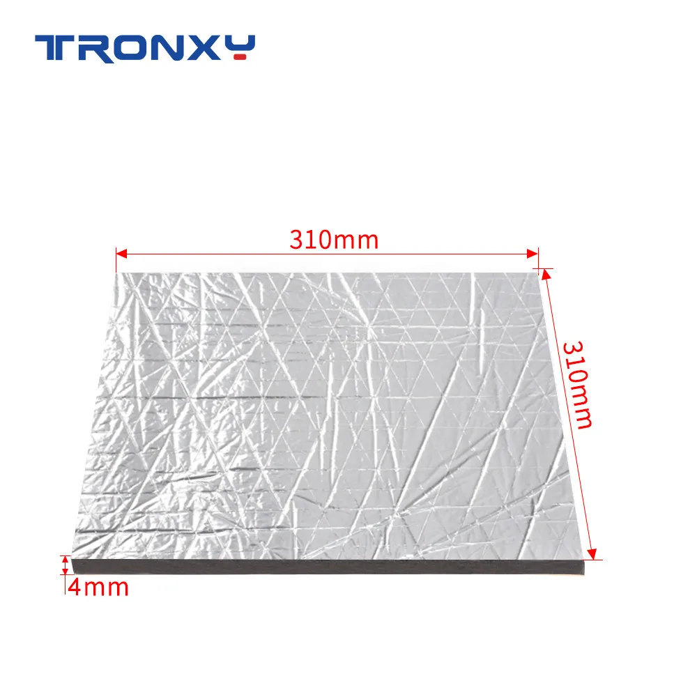 Tronxy 3D Printer Parts Heated Bed Insulation Foam Self-adhesive Aluminum Foil Sticker Heat Sound Insulation Sheet