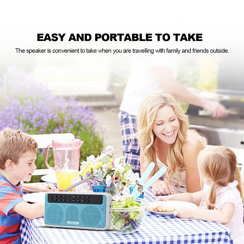 Rolton E500 6 واط سماعة لاسلكية محمولة الرقمية راديو FM HiFi ستيريو TF مشغل موسيقى مع شاشة LED للكمبيوتر/الهاتف