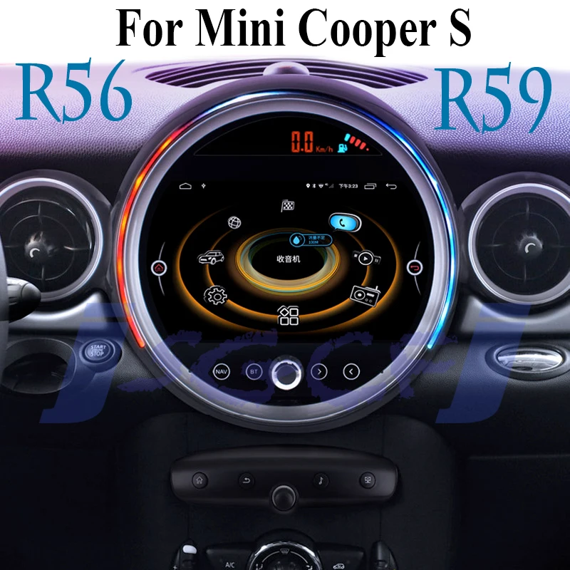 

Car Stereo Audio Navigation GPS CarPlay For Mini Cooper S Hardtop Range R56 Roadster R59 MK2 Ambient Light 360 BirdView Navi