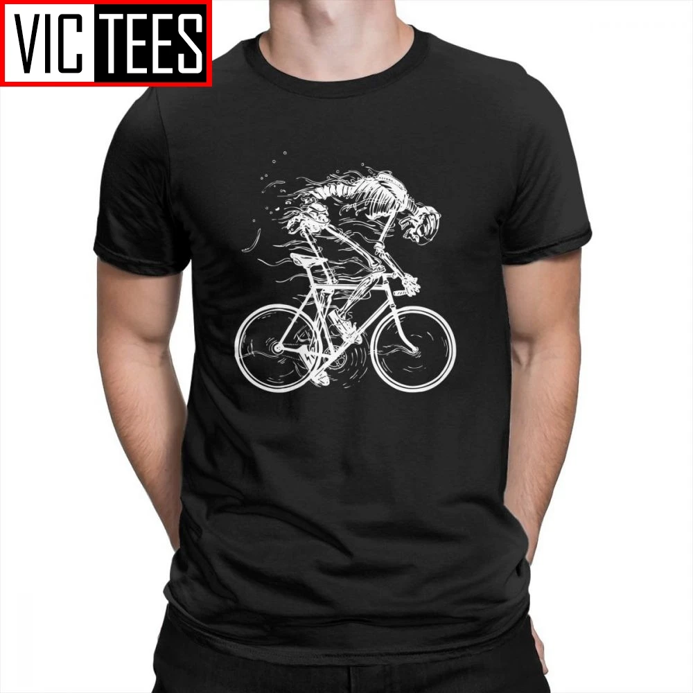 Ride Like Hell Skeleton Skull Bike Cycle T-Shirt 100% Cotton Tees for Men Short Sleeves Men T Shirts Vintage Amazing Round Neck