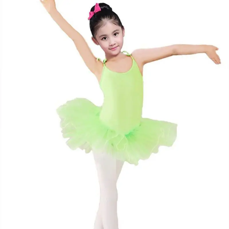 Children Dance Sling Ballet Dress Girls Fluffy Dream Dance Costumes Exercise Clothes Small Princess Fluffy Dancewear