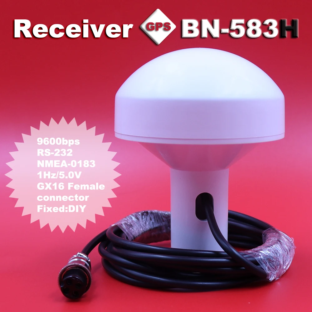 5V Industrial Computer Aviation Head RS232 Mushroom Head Shell GPS+ Beidou Module Antenna Receiver BN-583H