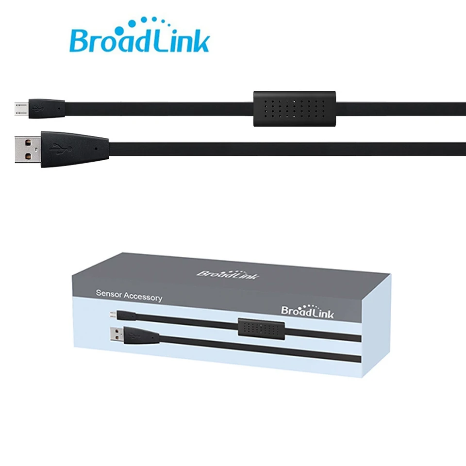 Broadlink – capteur de température et d\'humidité HTS2, 5/10 pièces, accessoire de détecteur avec câble USB, fonctionne avec RM4 Pro/RM4 Mini