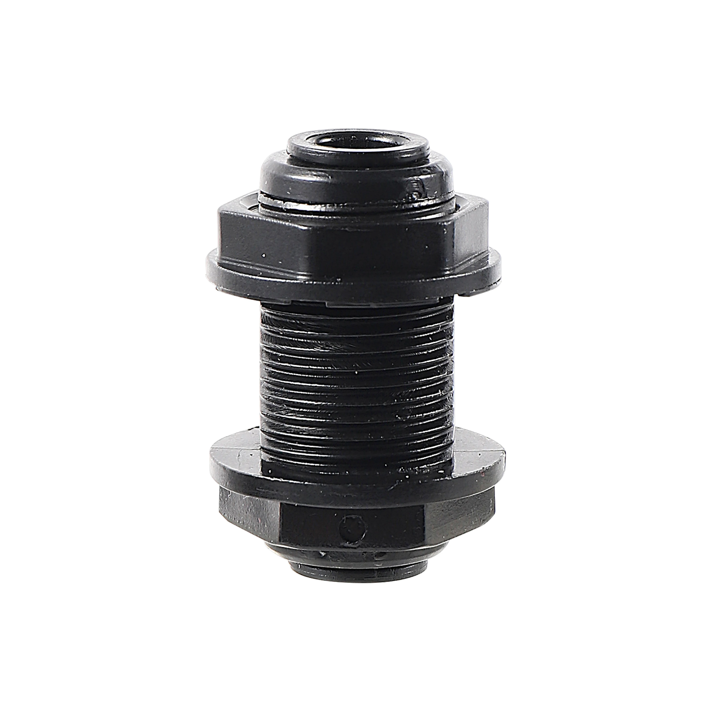 1/4\'\' OD Tube Black Bulkhead Connector Reptile Aquarium Garden Irrigation Water Pipe Joint RO Water Adapter Quick Connector