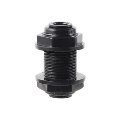 1/4'' OD Tube Black Bulkhead Connector Reptile Aquarium Garden Irrigation Water Pipe Joint RO Water Adapter Quick Connector