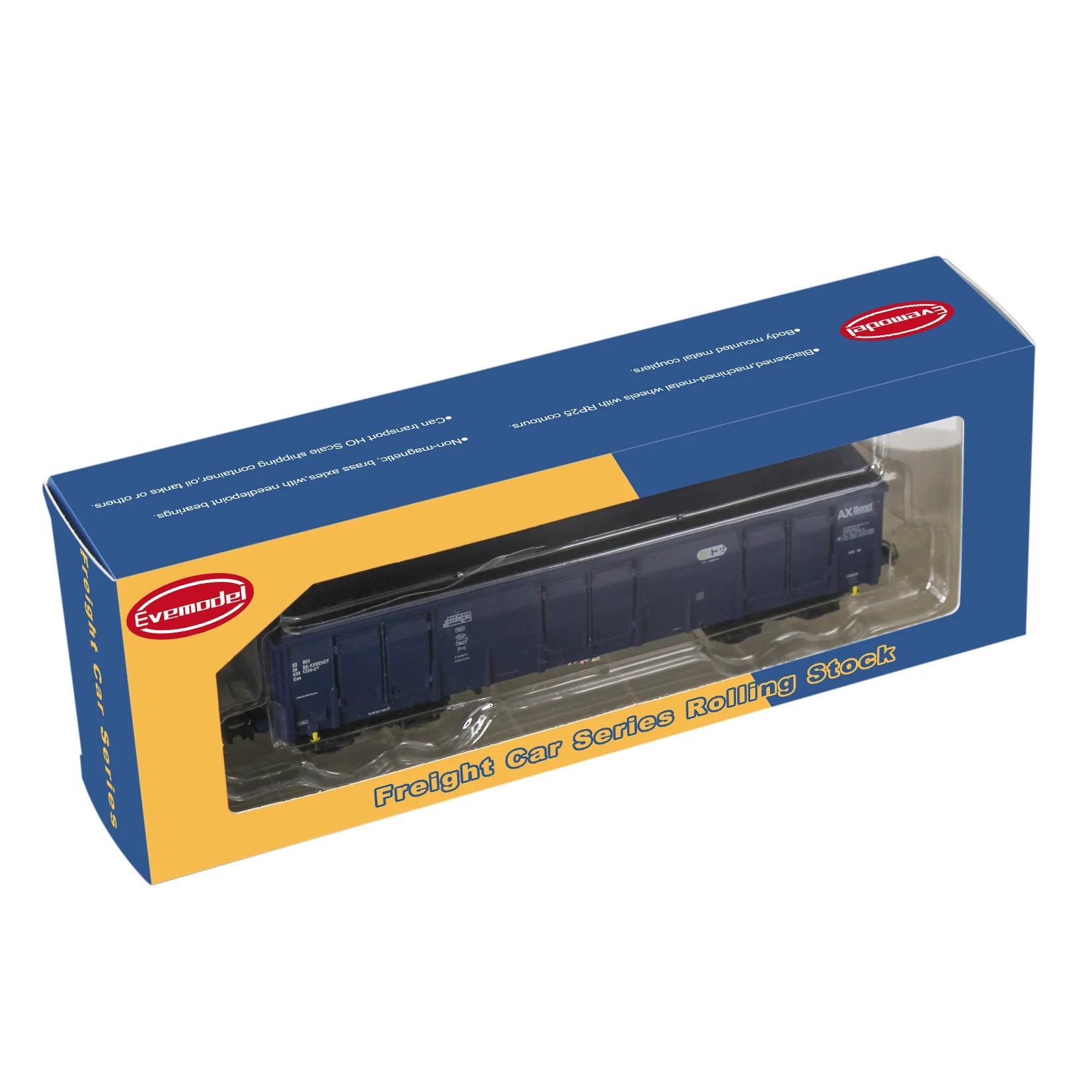 1pc HO Scale AX Benet High-side Gondola Car Railway Wagons Rolling Stock 1:87 Freight Car C8742B