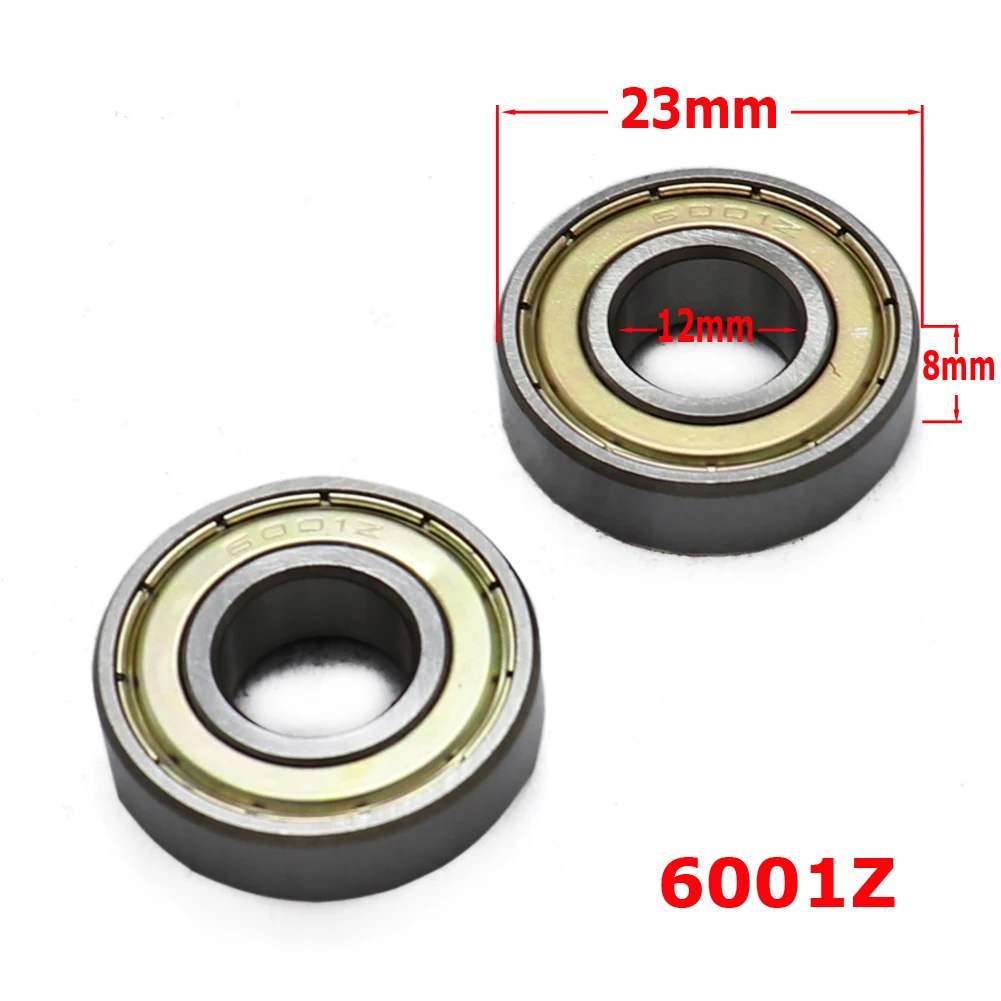 2pcs Seal Bearing 6001Z 6001 Miniature Flange Bearing