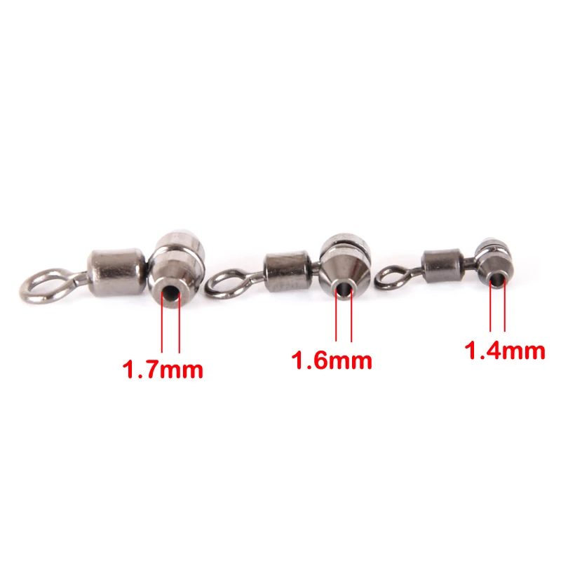 10pcs Fishing Swivels 3-way Stainless Steel Fishing Connector Rolling Bearing Swivel Hook for Carp Tackle Accessories tool