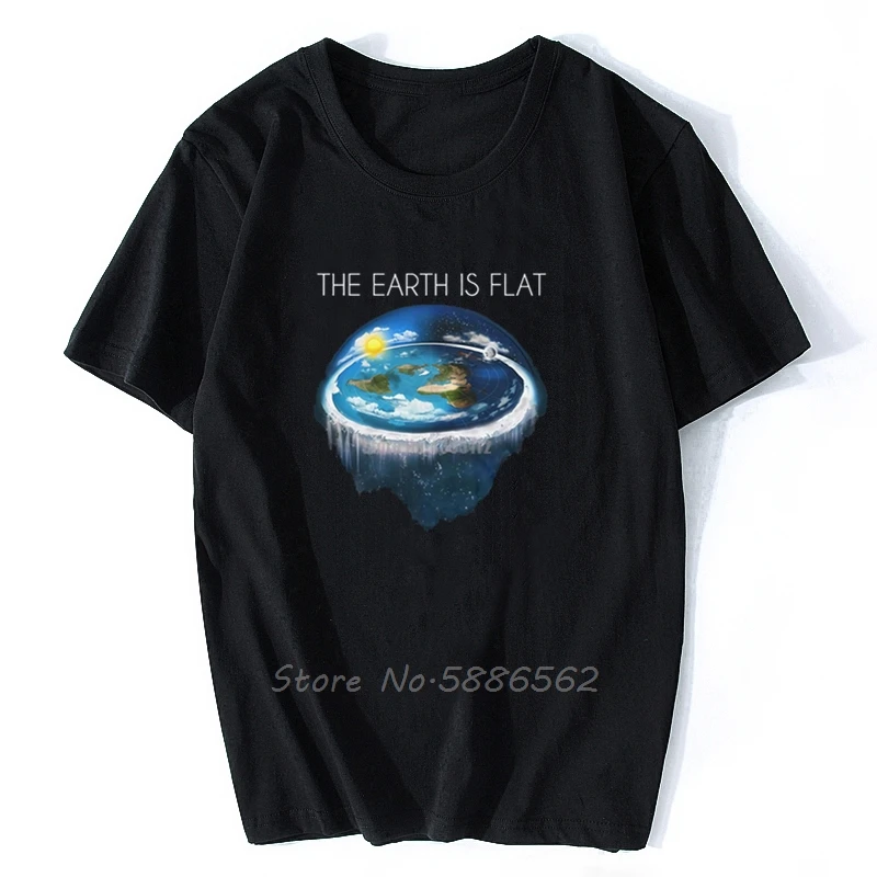 Hot Sale Fashion Flat Earth Tshirt Earth Is Flat Firmament Sheol Conspiracy New World Fe1 Print Casual T Shirt Men Brand