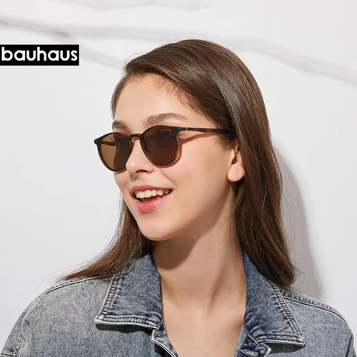 Imagen 2 del producto Bauhaus gafas magnéticas con marco óptico de llanta completa, gafas graduadas, redondas, Vintage, gafas de polarización para miopía, antideslumbrantes