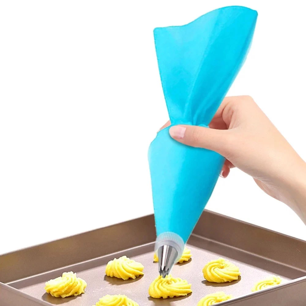 26/8pcs Silicone Pastry Bag Kitchen DIY Icing Piping Cream Reusable Pastry Bag With 24 Nozzle Sets Cake Decorating Tools