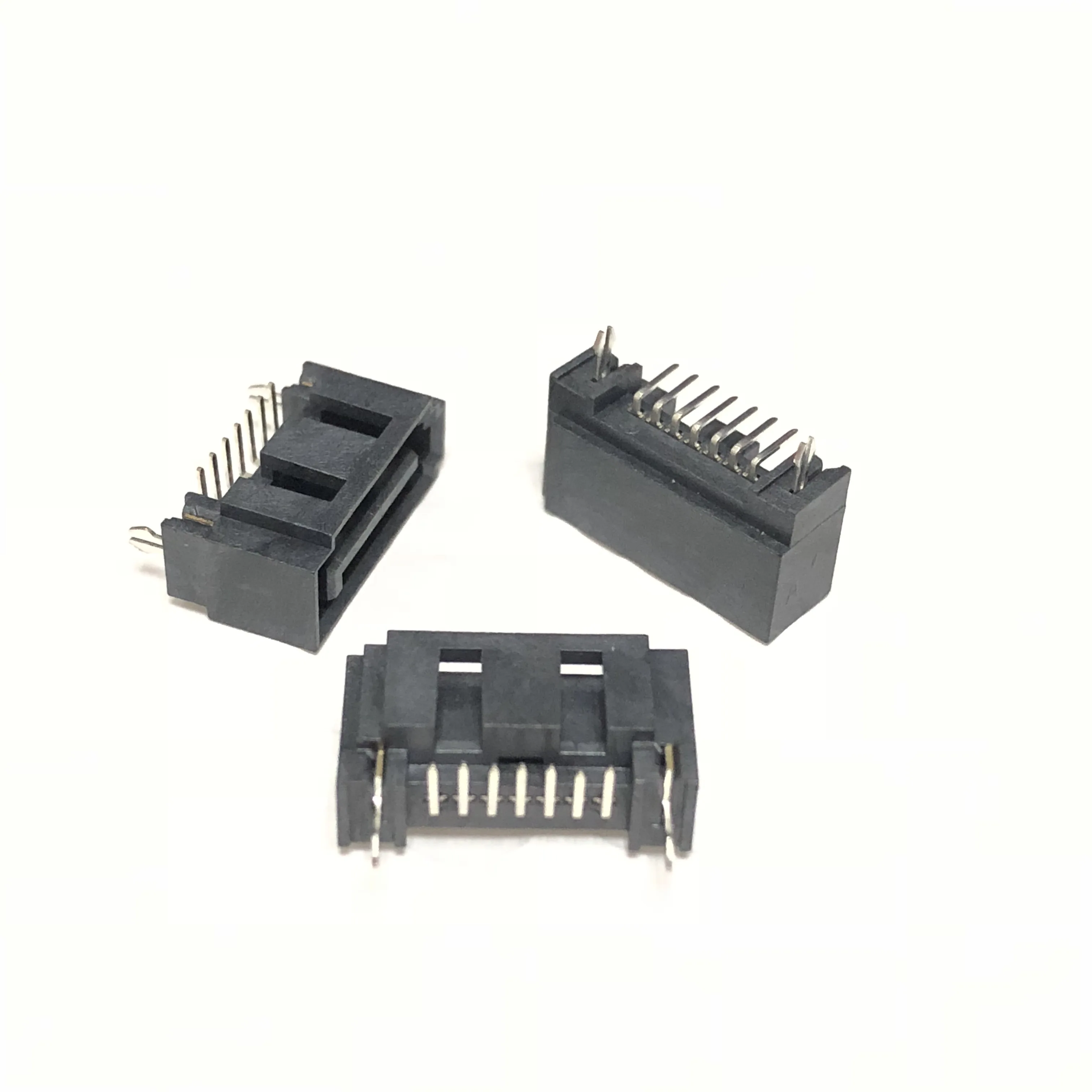 SATA Hard Disk Interface Socket SMT Connector Female Base SATA 7Pin 90 Degree bent Pin Plug  A type All Inclusive Open Window