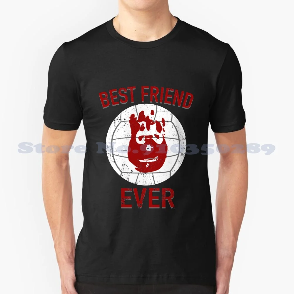 Best Friend Ever Custom Funny Hot Sale Tshirt Happy Face Hand Cast Away Island Water Ocean Voleyball Friends Bf Humor Funny Joke