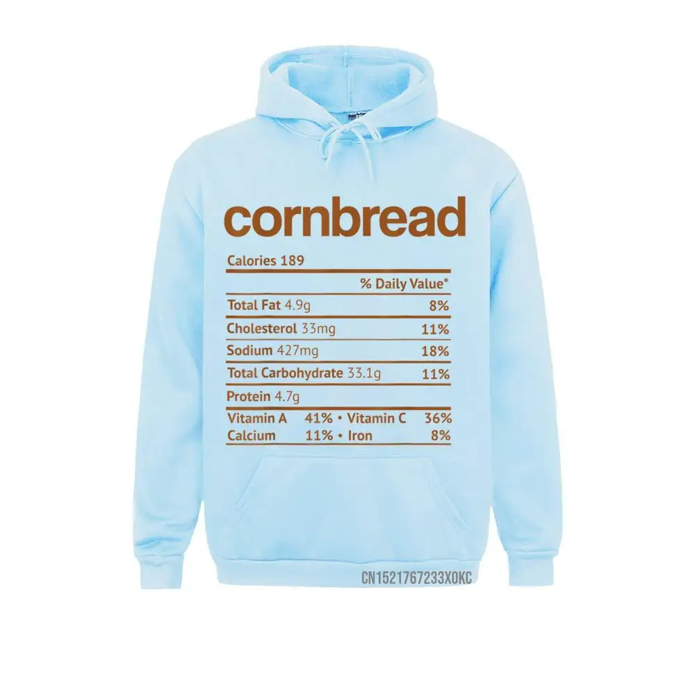 Cornbread Nutrition Facts Funny Thanksgiving Christmas Food Hoodie Graphic High Street Sweatshirts Hoodies For Women Hoods Tight