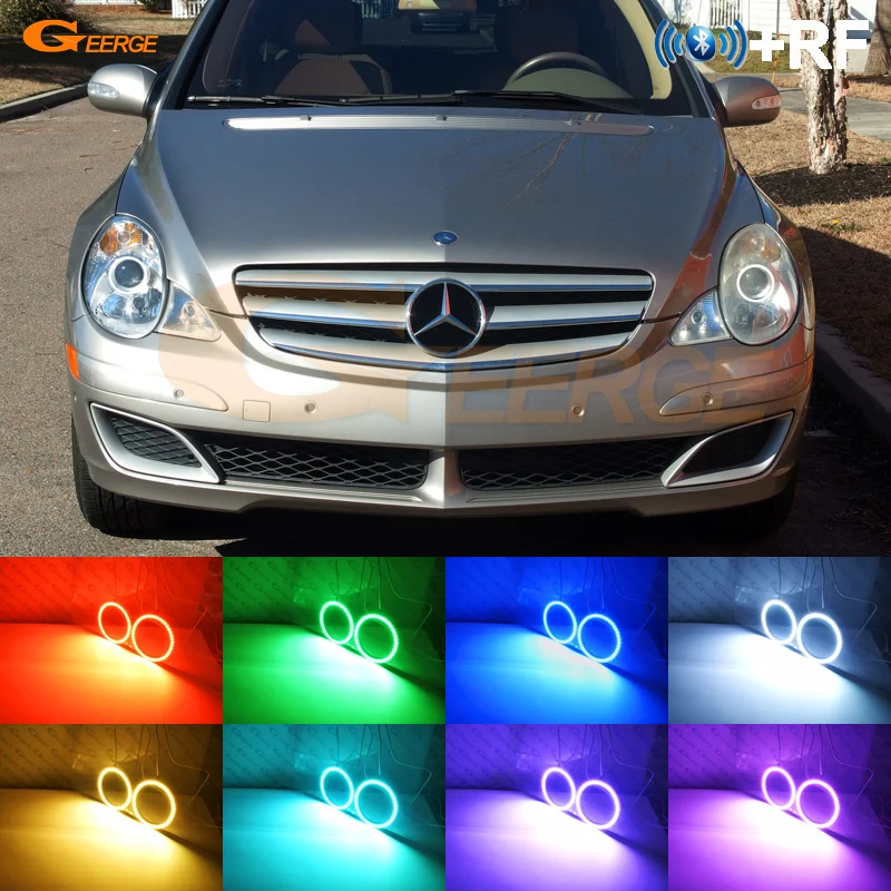 For Mercedes Benz R Class W251 2006 2007 2008 2009 Bluetooth App Ultra Bright Multi Color RGB Led Angel Eyes Kit Halo Rings