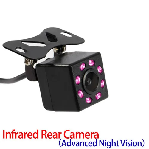 Hippcron Auto Achteruitrijcamera 8LED Nachtzicht Omkeren Auto Parking Monitor CCD Waterdichte HD Video