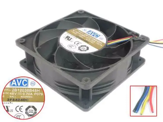 

AVC 2B12038B48H P079 DC 48V 0.70A 120x120x38mm Server Cooling Fan