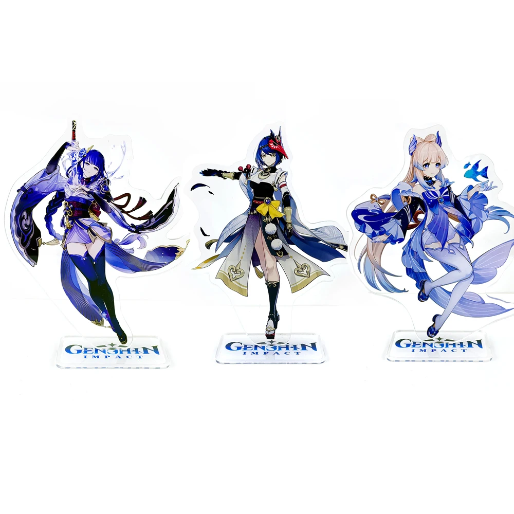 

Genshin Impact characters Raiden Shogun Kujo Sara Sangonomiya Kokomi acrylic standee figurines desk decoration cake topper