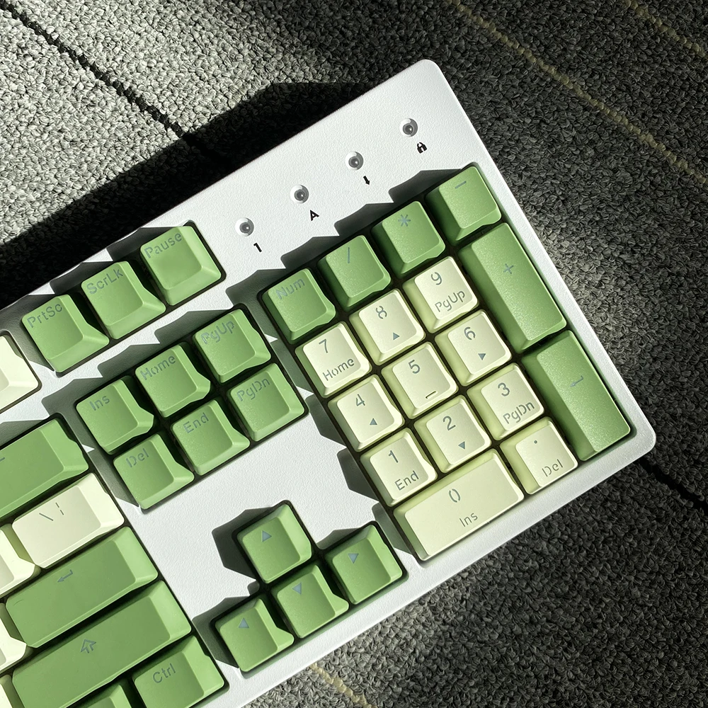 GMK-KEY Matcha green Keycap OEM Profile pbt Double shot Keycaps For MX Switches dz60 Anne Pro2 gk61 SK61 68 108 Key Cap iso Keys