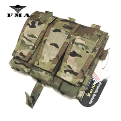 FMA M4 5.56 Triad Magazine Pouch Multicam Airsoft Tactical Mag Pouch for Tactical Vest AVS JPC Vest Molle Front Panel