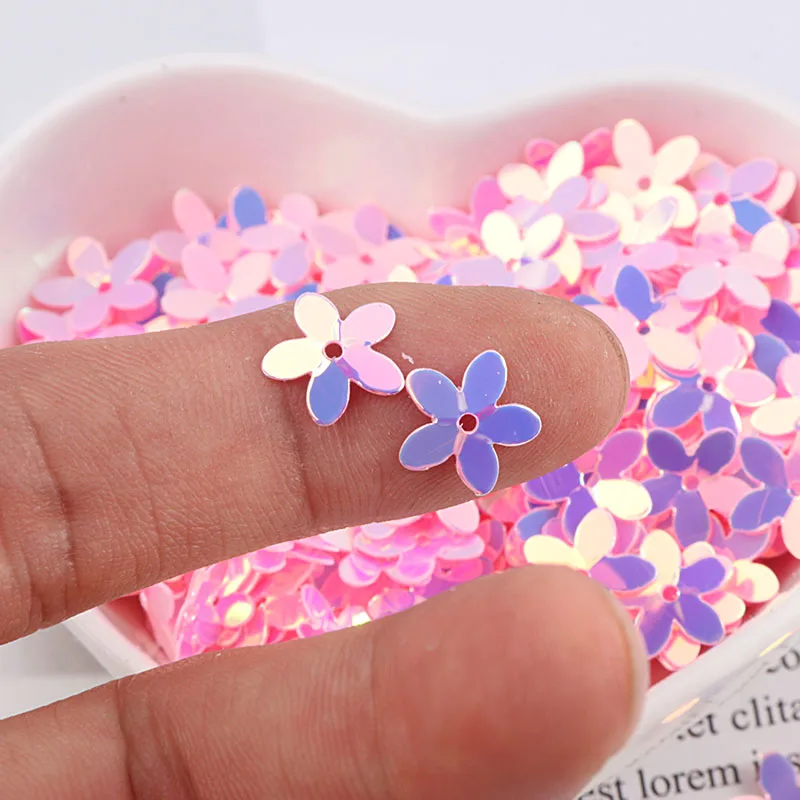 iSequins 288pcs/lot 10mm Cup Five Fingers Flowers Sequins Paillettes Craft For Sewing Wedding Craft Women Garments Accessories