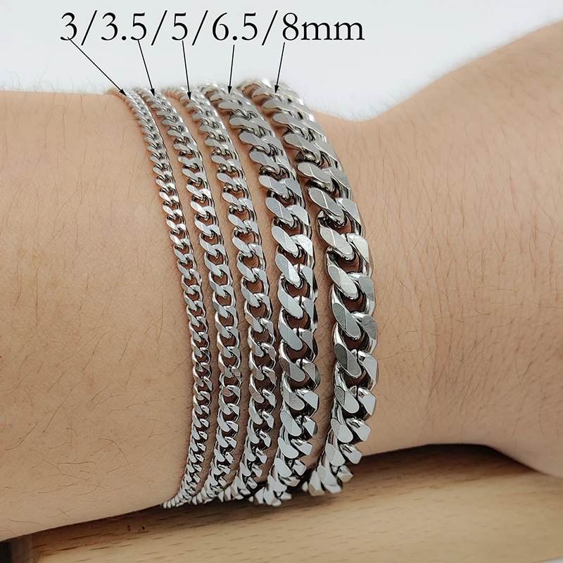 Alla moda, per uomo e donna, collana a catena Miami cubana a maglie cubane di spessore pesante S925 in argento personalizzato 4mm 5mm 6mm Alla moda, per uomo e donna, collana a catena Miami cubana a maglie cubane di spessore pesante S925 in argento personalizzato 4mm 5mm 6mm