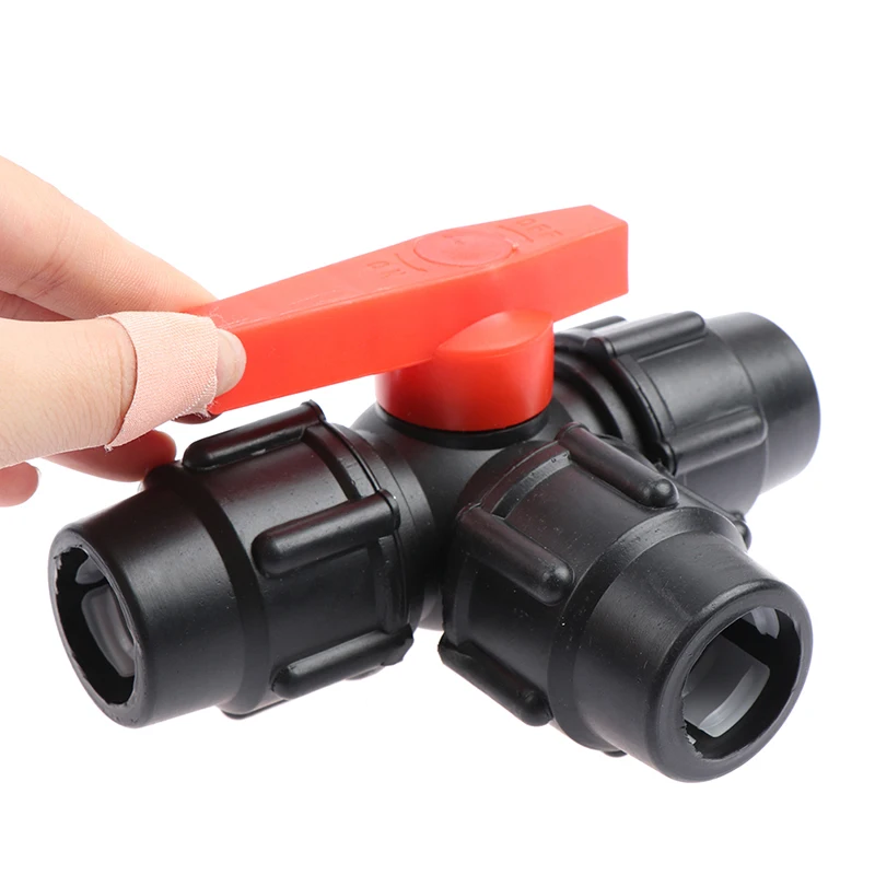 1 قطعة بولي ايثيلين مفيدة ثلاثية الاتجاه اتصال سريع الأنابيب صمام صمام بلاستيكي T-نوع صمام القطر الداخلي نوعية جيدة صمام ثلاثي الاتجاه