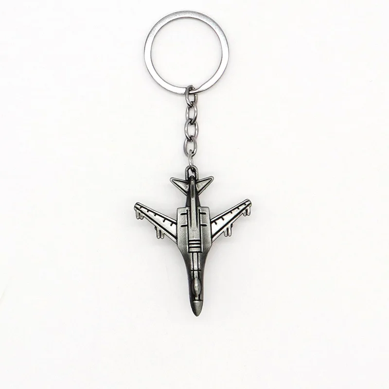 Multiple Retro Metal Airplanes Fighter Warplane Helicopter Airplane Keyring 3D Bomber Interceptor Aircraft Keychain Men