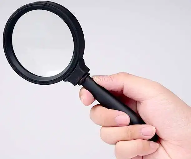 Handheld magnifying glass 10 times optical old man reading jade jewelry calligraphy and painting identification maintenance