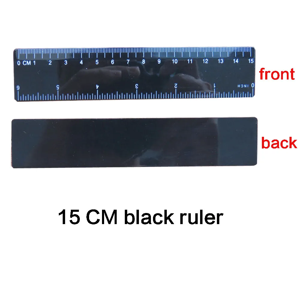 Black 15cm ruler measuring tool ruler drawing tool school office supplies ruler hotel room ruler 1pcs