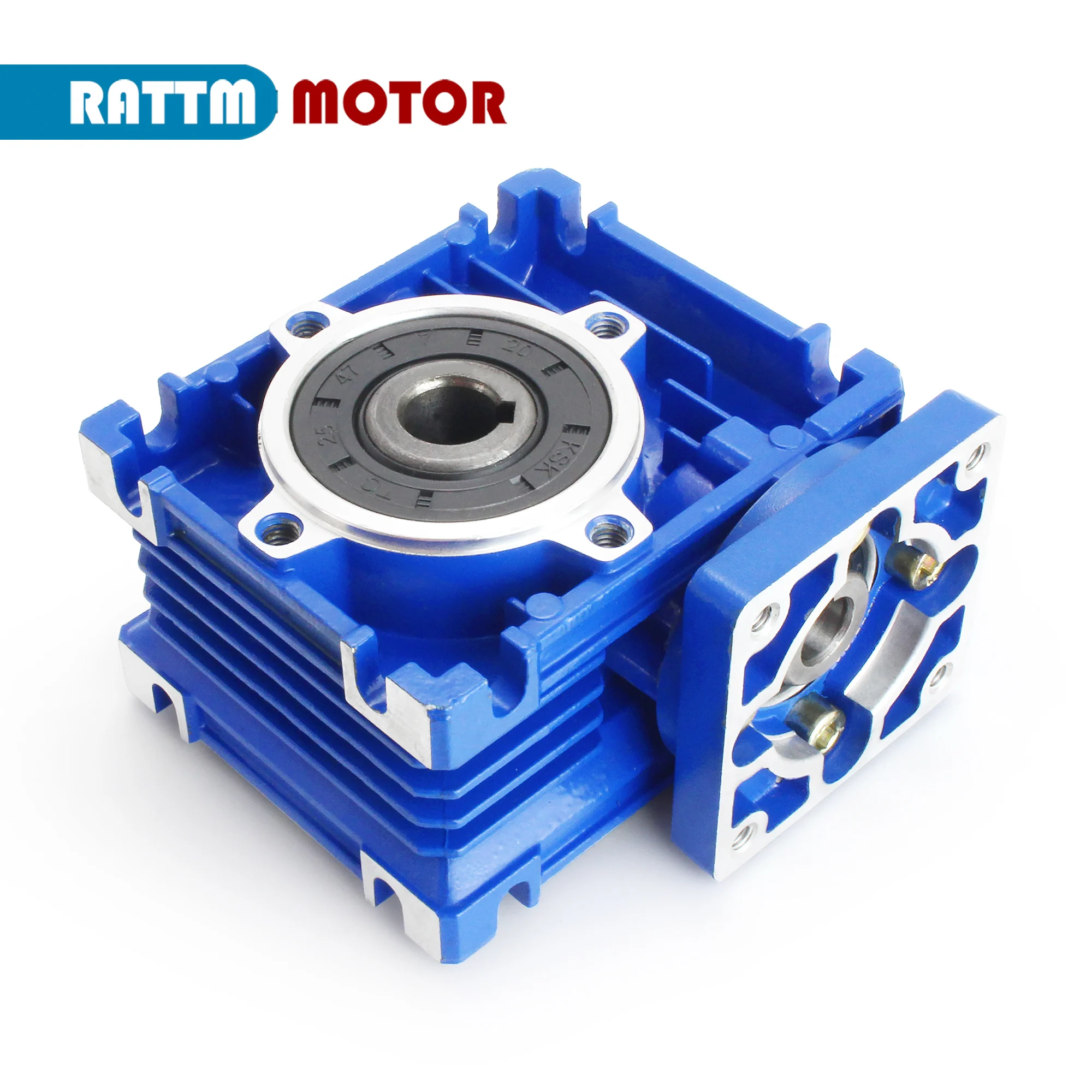 NMRV030 reductor de tornillo sin fin relación reductor de caja de cambios de alto par 25:1 30:1 40:1 para motor paso a paso/servo NEMA23