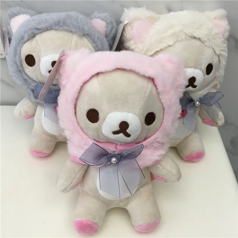 Cute Kawaii Rilakkuma Cosplay Cat Plush Toy Korilakkuma Bear  Stuffed Animals Soft Doll Kids Toys for Girls Children Gifts