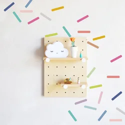 48pcs Colorful Candy Strip Wall Stickers Nursery Children Room Sprinkles Wall Decorations Furniture Wallpaper Decal Home Posters