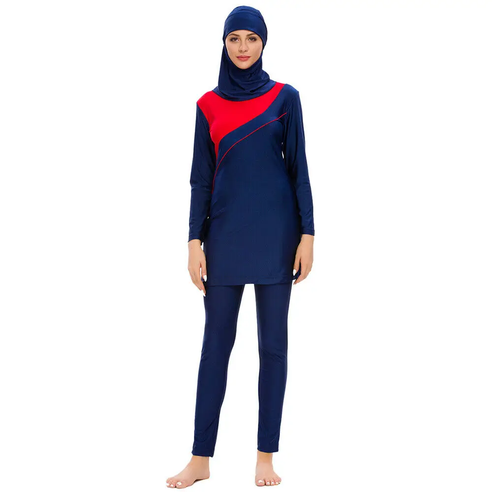 Maillot de bain pour femmes musulmanes, couverture complète, burkini modeste, bikini islamique, haut hijab, pantalon de bain, olympiques de natation, vêtements de plage