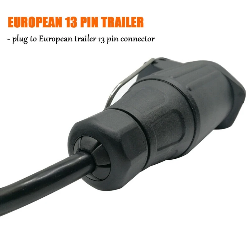 Usa Europese Trailer Licht Converter 7 Manier Platte Socket (Ons Voertuig) om 13-Pin Ronde Plug (Eu Trailer)