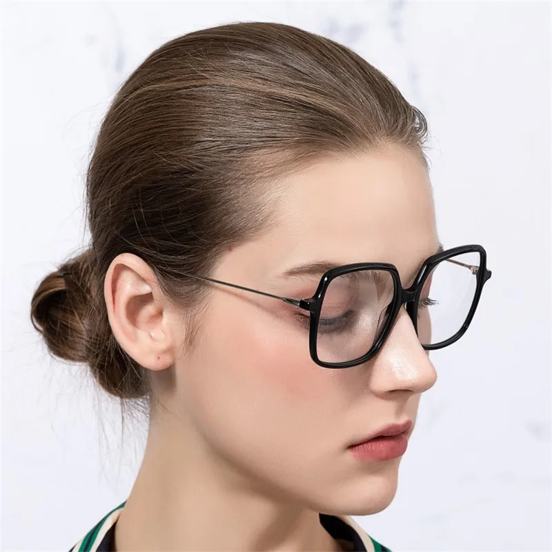 

ZENOTTIC Acetate Anti Blue Light Glasses for Women Retro Butterfly Square Optical Frames Non-Prescription Clear Lens Eyeglasses