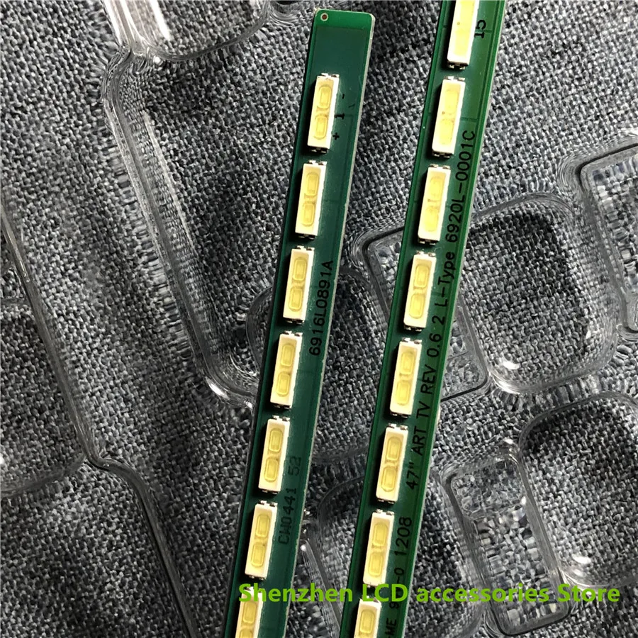 TV用LEDバックライトストリップ,47lm6600 led47x8100pde 47e800a,47 ''tv,6920l-0001C,6922l-0021a,lc470eug,pe f1,47'', 2ピース/ロット