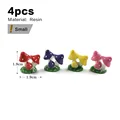 4 piezas de hongos pequeños